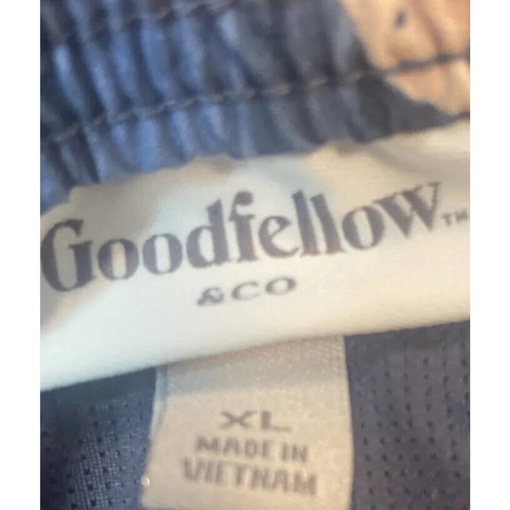 GOODFELLOW MENS SWIM TRUNKS SZ XL FLOWERS ZIP - POCKET SOFT EUC! - Picture 6 of 8